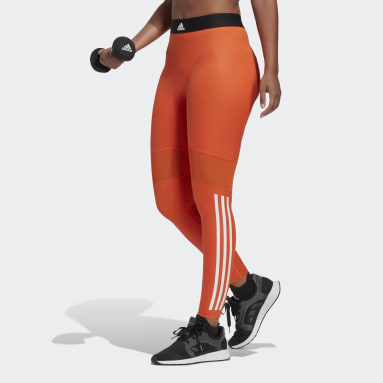 Frauen Fitness & Training Hyperglam 3-Streifen 7/8-Leggings Orange