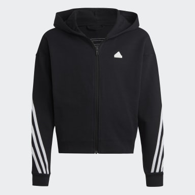Gái Sportswear Áo Hoodie Khóa Kéo 3 Sọc Future Icons