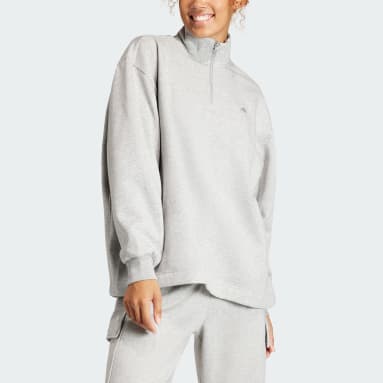 Women's Sportswear Grey ALL SZN Fleece Quarter-Zip Sweatshirt