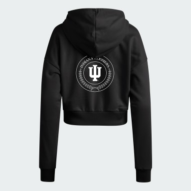 Indiana Hoosiers Essentials 3-Stripes Crop Hoodie