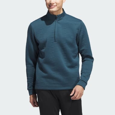 Pull à zip 1/4 DWR Turquoise Hommes Golf
