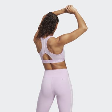 Top Deportivo adidas Powerreact 3 Franjas Violeta Mujer Training