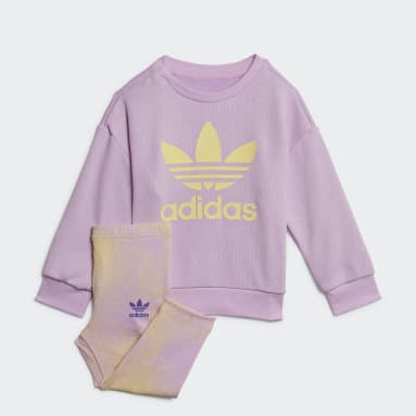 Dievčatá Originals fialová Súprava Graphic Logo Crew