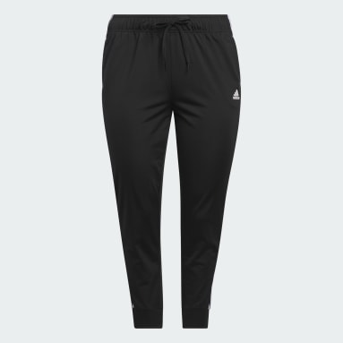 Pantalon de survêtement Essentials Warm-Up Slim Tapered 3-Stripes (Grandes tailles) noir Femmes Essentials