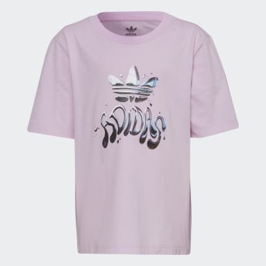 Graphic Logo Tee Fioletowy