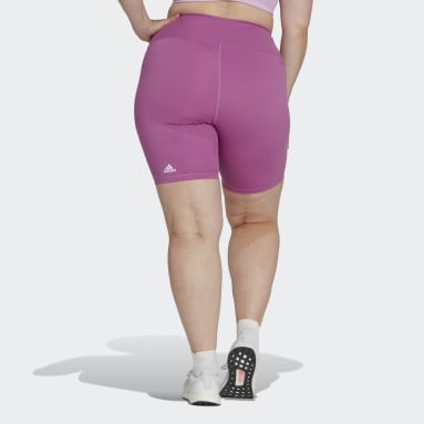 Women's Running Purple Optime Training Bike Short Leggings