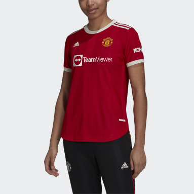 Women Football Red Manchester United 21/22 Home Authentic Jersey