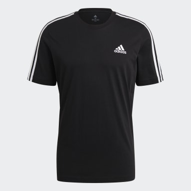 Mænd Sportswear Sort Essentials 3-Stripes T-shirt