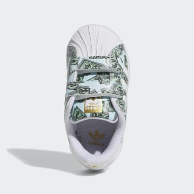 Børn Originals Hvid Jeremy Scott Money Print Superstar sko