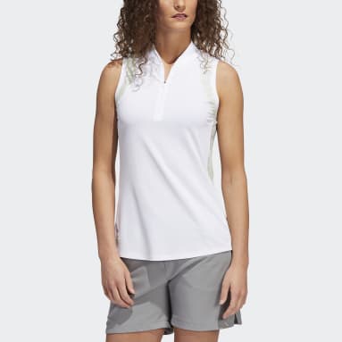 Women Golf White Ultimate365 Sleeveless Polo Shirt