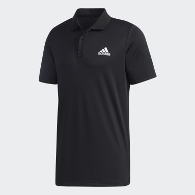 Men's Training Black Designed to Move 3-Stripes Polo Shirt