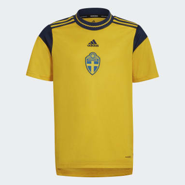 Camiseta primera equipación Suecia 21/22 Amarillo Niño Fútbol