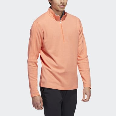 Haut 3-Stripes Quarter-Zip Orange Hommes Golf