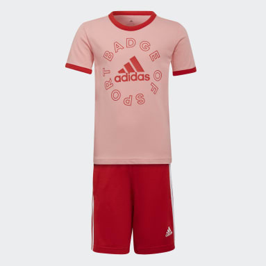 Kinder Sportswear Essentials Logo Sommer-Set Rosa