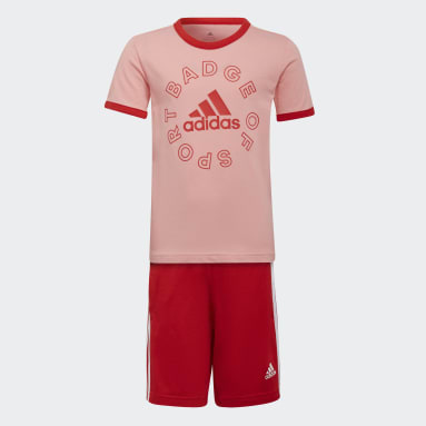 розовый Комплект: футболка и шорты Essentials Logo