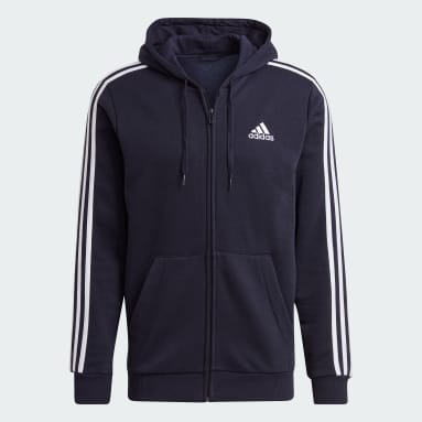 Mikina Essentials Fleece 3-Stripes Full-Zip Hoodie