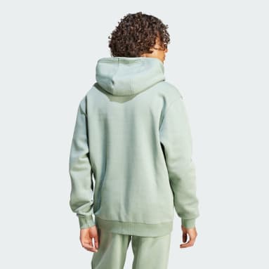 Mens Green Adidas Hoodies & Sweatshirts Tops, Clothing