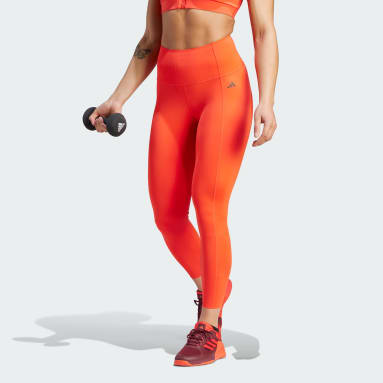 Legging 7/8 Optime Power Rouge Femmes Fitness Et Training