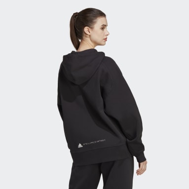 ผู้หญิง adidas by Stella McCartney สีดำ เสื้อฮู้ดซิปยาวเต็มตัว adidas by Stella McCartney