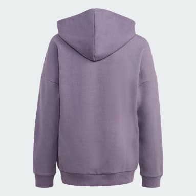 Youth 8-16 Years Sportswear Purple Future Icons Logo Hooded Sweatshirt