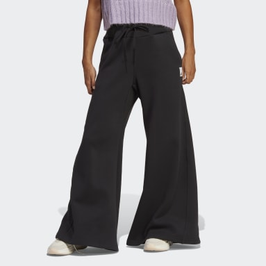 Frauen Sportswear Lounge Fleece Wide Hose Schwarz