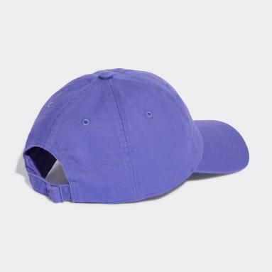 Originals adicolor Classic Trefoil Stonewashed Baseball Kappe Lila