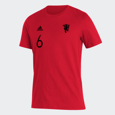 Men Sport Inspired Red Manchester United Player Tee