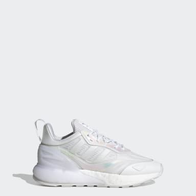 Youth Originals White ZX 2K Boost 2.0 Shoes