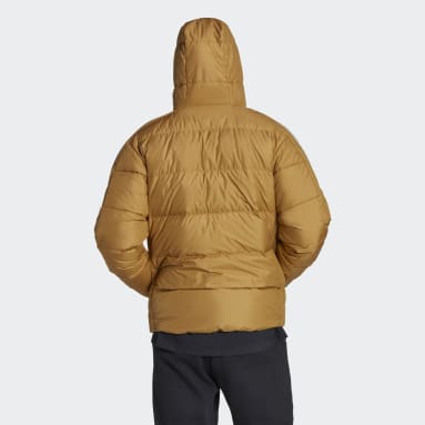 Essentials Midweight Down Hooded Jacket Brązowy