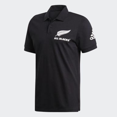 Men Rugby Black All Blacks Supporters Polo Shirt