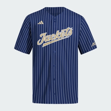 Georgia Tech Pinstripe Full Button Jersey