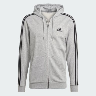 Felpa con cappuccio Essentials French Terry 3-Stripes Full-Zip