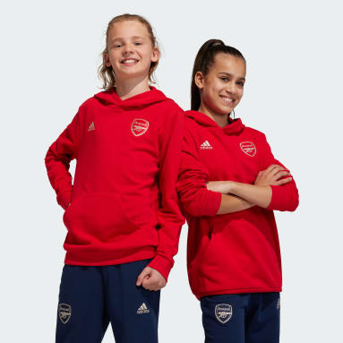 Børn Fodbold Rød Arsenal hættetrøje