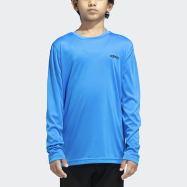 Girls Training Blue LOGO LONG SLEEVES TEE