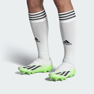 Botines de Fútbol X Crazyfast.1 Sin Cordones Terreno Suave Blanco Fútbol
