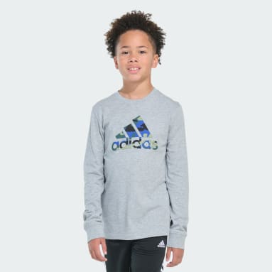 Long Sleeve Camo Logo Heather Tee