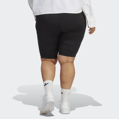 Ženy Originals černá Legíny Adicolor Classics High-Waisted Short (plus size)