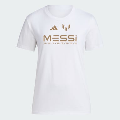 Women's Soccer White Messi Infinity Tee