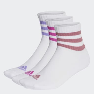 Training White 3-Stripes Cushioned Sportswear Mid-Cut Socks 3 Pairs