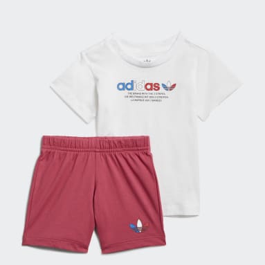 Conjunto Camiseta y Shorts Adicolor Blanco Niño Originals