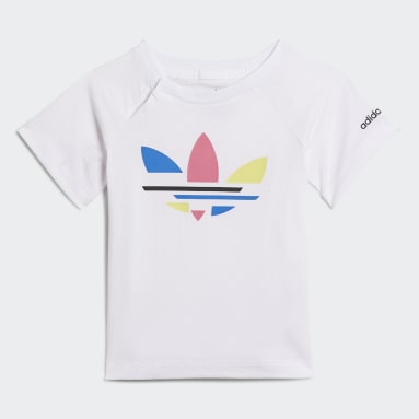 Conjunto Remera y Shorts Adicolor Blanco Niño Originals