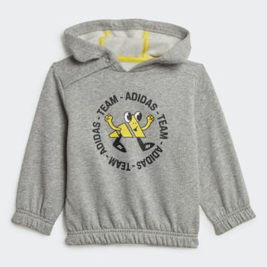 Infant & Toddlers 0-4 Years Sportswear Grey Team adidas Oversized Fleece Jogger Set (Gender Neutral)