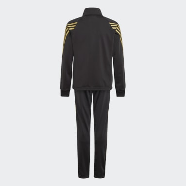 Survêtement Team Polyester Regular 3-Stripes Noir Filles Sportswear