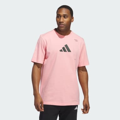 Adidas pink t shirt mens 2025