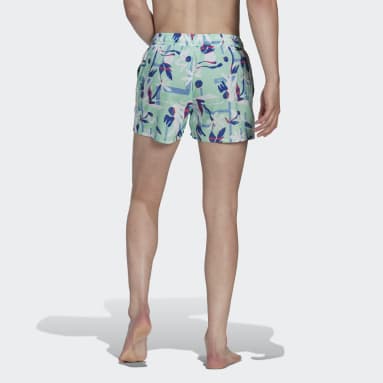 Men's Sportswear Turquoise Seasonal Floral CLX Very Short Length Swim Shorts