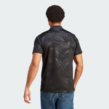 Männer Rugby All Blacks Rugby Supporters Poloshirt Schwarz