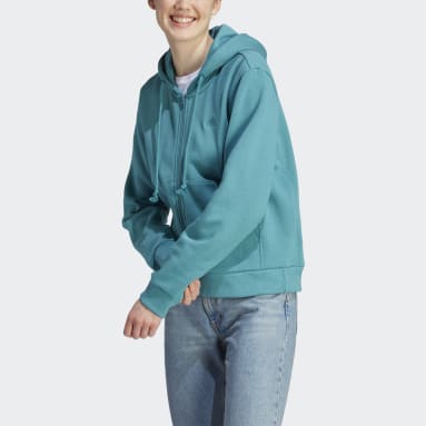 Veste à capuche entièrement zippée en molleton ALL SZN Turquoise Femmes Sportswear