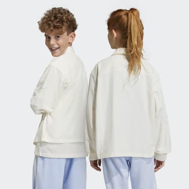 Børn Originals Hvid Woven Graphic Print jakke