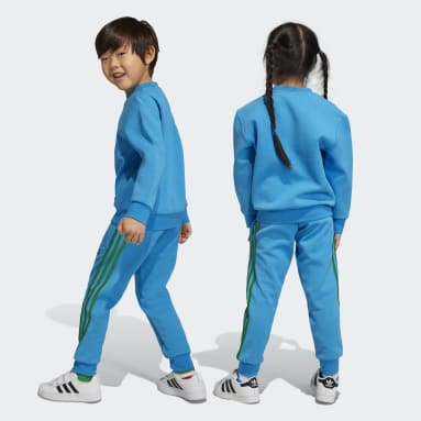 Children Sportswear Blue adidas x Classic LEGO® Crew Sweatshirt and Pants Set