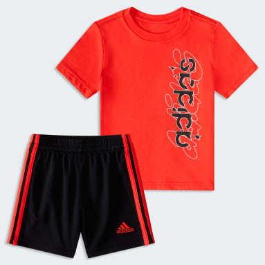 Baby Adidas I Bos Logo Tracksuit Set - Grey/Red – Footkorner
